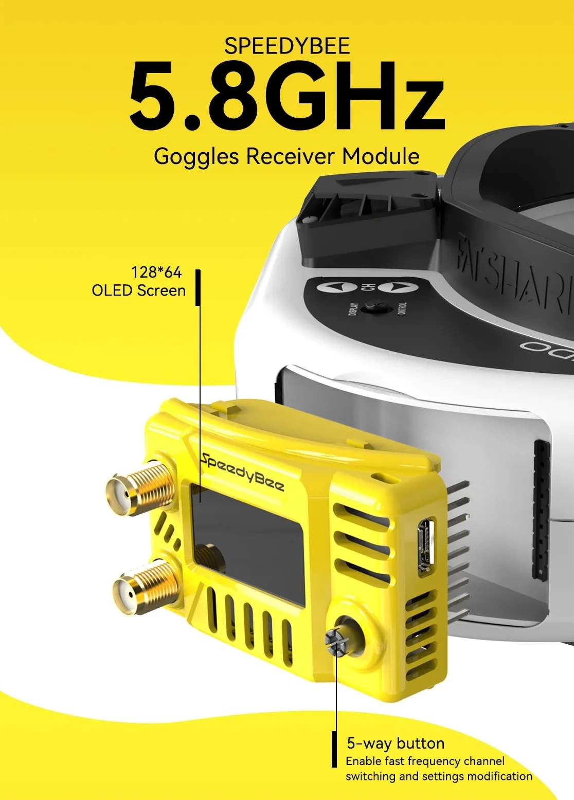 Drone Compass - SpeedyBee FPV 고글 모듈 5.8GHz -