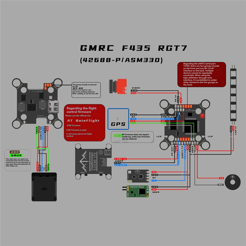 Drone Flight Controller - AAAEL-On-Board AT32 F435RGT7 비행 컨트롤러 42688-P
